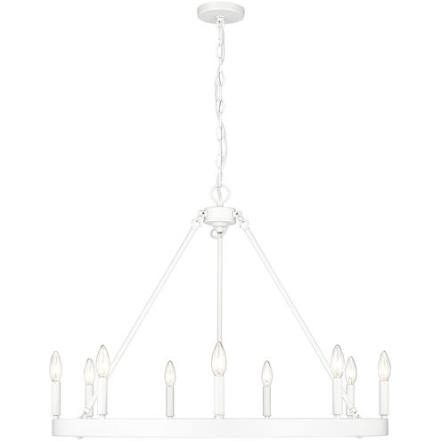 Alastair 9 Light 32 inch Matte White Chandelier Ceiling Light